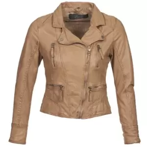 image of Oakwood CAMERA womens Leather jacket in Brown. Sizes available:XXL,S,M,L,XL,XS,3XL