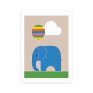 image of East End Prints Elephant Print MultiColoured