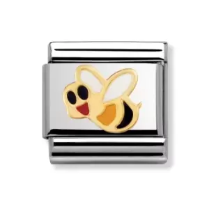 image of Nomination Classic Gold & Enamel Bee Charm