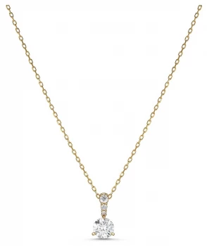 image of Swarovski Solitaire Pendant Necklace Gold-Tone Plated Jewellery