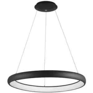 Image of Merano - Bakersfield 61cm Integrated LED Pendant Ceiling Light Sandy Black Aluminium LED 50W 2500Lm 3000K