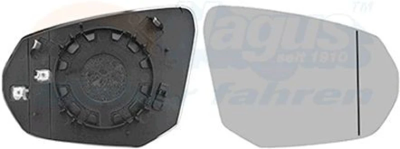 Image of VAN WEZEL Wing mirror glass VAN WEZEL 0374836