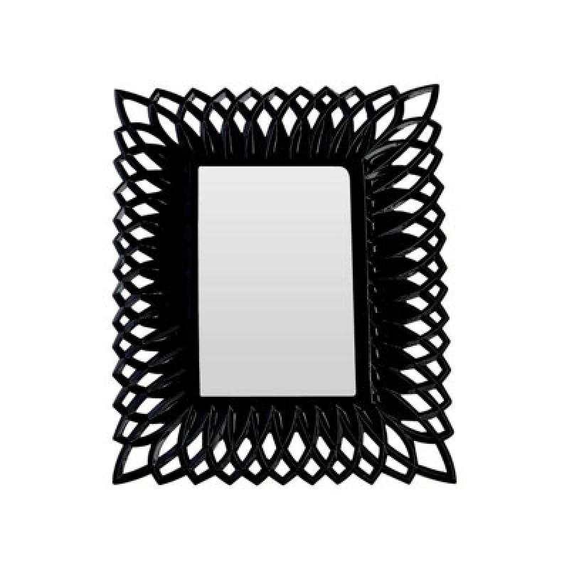 Image of Premier Housewares Swirl Black High Gloss 5 x 7 Photo Frame Black
