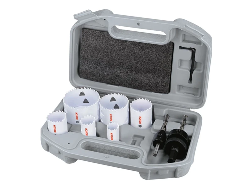 Image of Bosch Powertool Accessories Multi Material Hole Saw Electrician's Set, 9 Piece 2.608.594.613