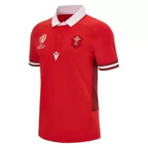 Image of Macron Wales Rugby Limited Edition Home Shirt 2023 2024 Adults - Red