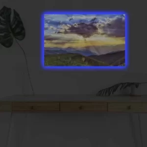 Image of 4570DHDACT-168 Multicolor Decorative LED Lighted Canvas Painting