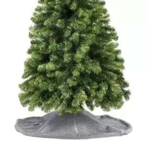 Image of Christmas Workshop Light Grey Short Smooth Faux Fur Tree Skirt