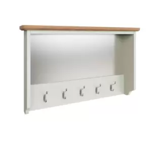 Kettle Interiors Two Tone Oak & White Coat Rack With Mirror