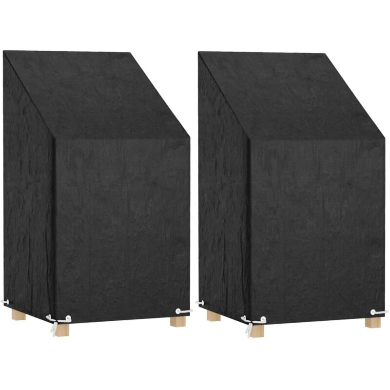 Image of VIDAXL Garden Chair Covers 2 pcs 8 Eyelets 65x65x80/120cm Polyethylene Vidaxl 8720845747480