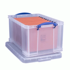 image of Really Useful Clear Plastic Storage Box - 48L