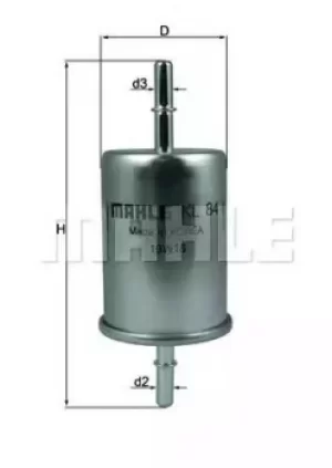 image of Fuel Filter KL84 70328347 by MAHLE Original