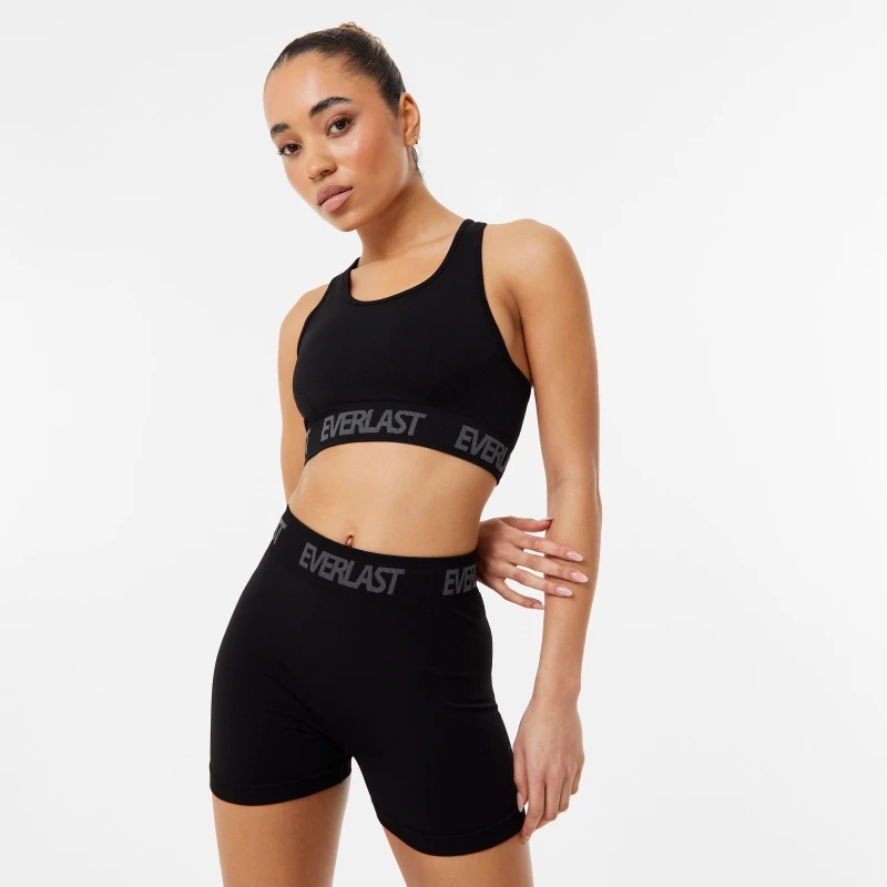 Image of Everlast Seamless Logo 3" Shorts - Black 6