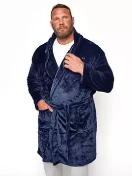 BadRhino Essential Dressing Gown - Navy, Size 4XL, Men