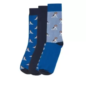 Image of Barbour Mens Beagle Dog Gift Set Blue Beagle