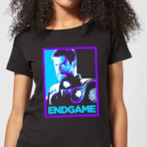 Image of Avengers Endgame Thor Poster Womens T-Shirt - Black
