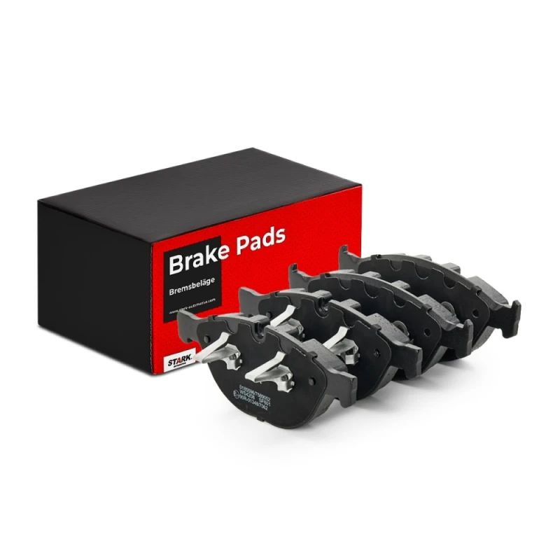 Image of STARK SKBP-0010377 Brake pad set Front Axle, prepared for wear warning indicator, with piston clip Brake Pad Set,disc brake (402)