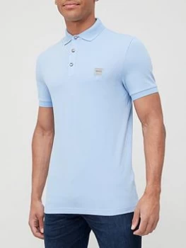 image of Hugo Boss Passenger Slim Fit Polo Shirt Pastel Blue Size 2XL Men