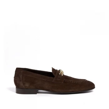 image of Reiss Lex Slip On Shoes - Brown