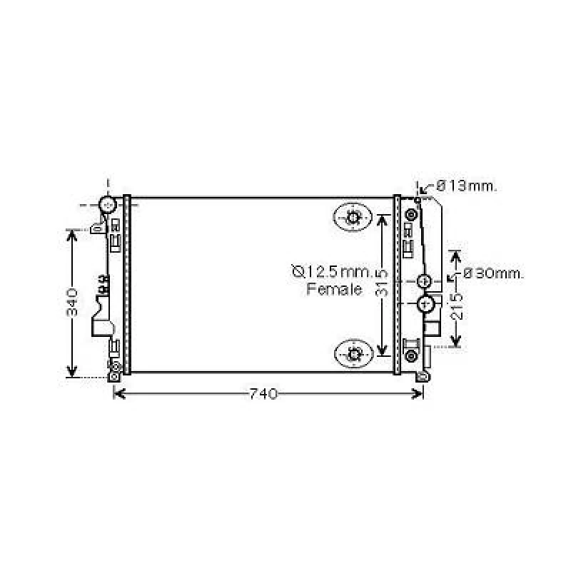 Image of Engine radiator DIEDERICHS DCM2426