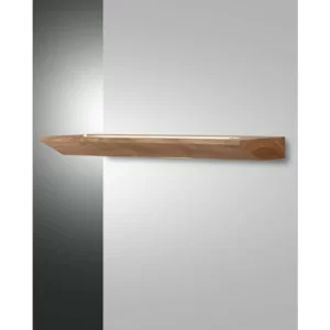 Image of Fabas Luce Linus LED Wall Uplight Oak Glass