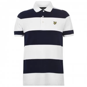 Lyle and Scott Lyle Short Sleeve Stripe Polo Shirt - Navy Z99