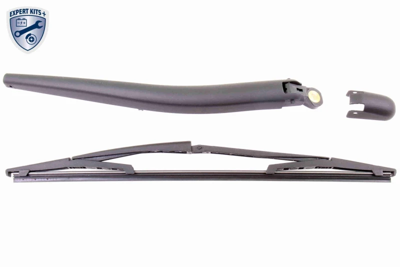 Image of VAICO V24-0560 Wiper Arm Set, window cleaning with integrated wiper blade GRP (Glass fibre Reinforced Plastic), PBT Wiper Arm Set,window cleaning (654