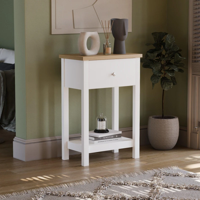 Image of Lassic Vida Designs Arlington 1 Drawer Console Table White unisex 1 Drawer