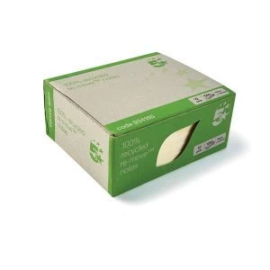 Image of 5 Star Eco Re Move Recycled Notes Repositionable Pad of 100 Sheets 76x127mm Yellow Pack 12