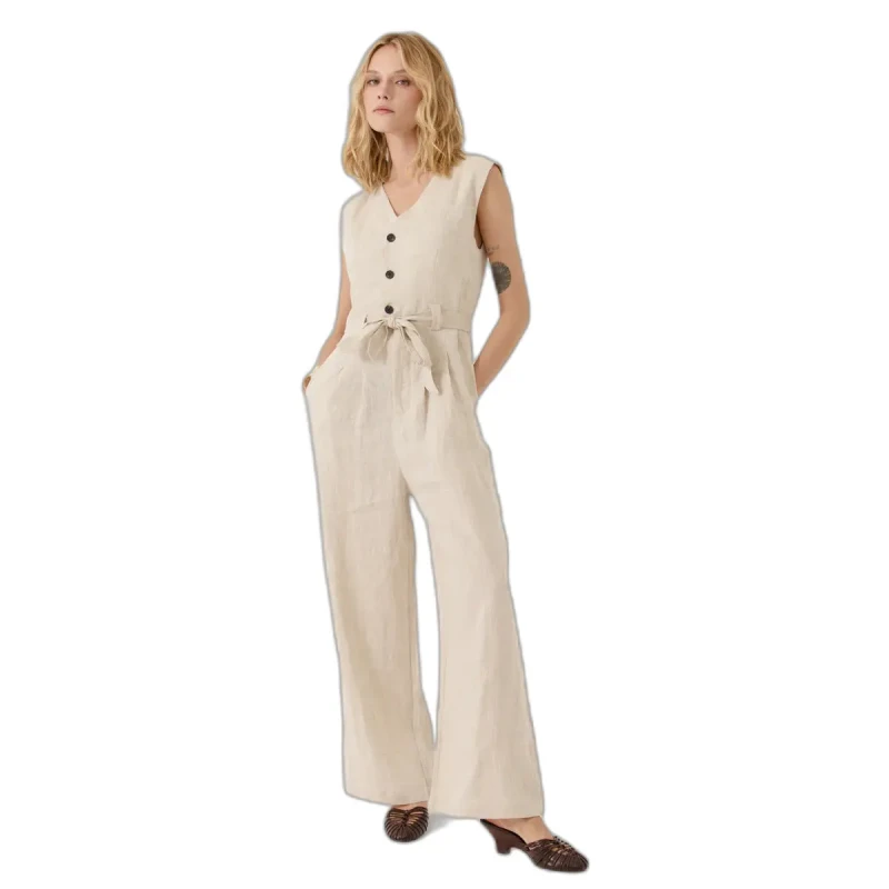 Image of Artlove Womens sleeveless jumpsuit Artlove Alveria Beige Female 40