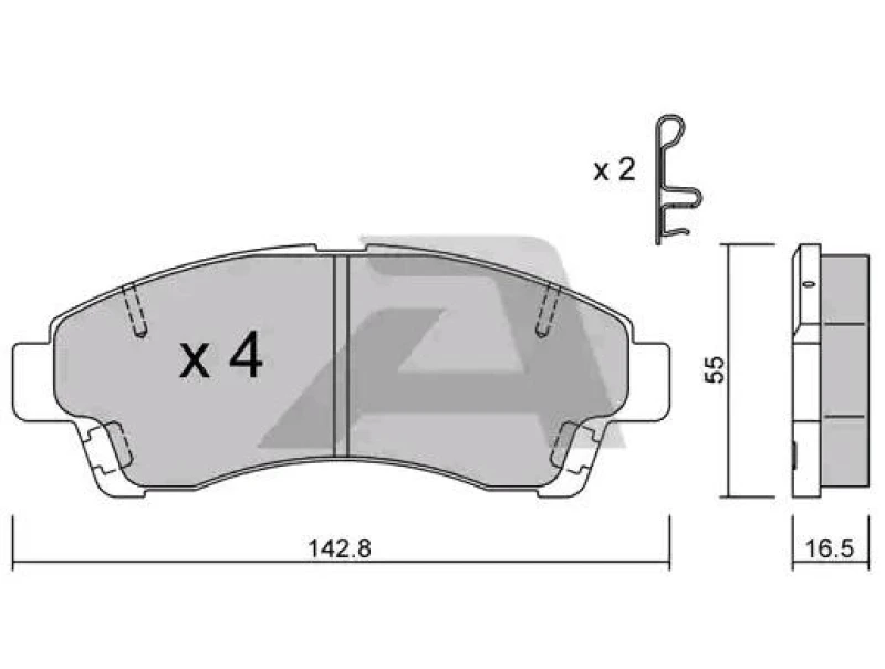 Image of AISIN Brake pad set AISIN BPMZ-1905