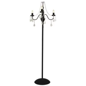 image of Ardini 4 Light Multi Arm Floor Lamp Black