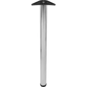 image of Rothley Worktop Leg 60mm x 870mm Polished Stainless Steel in Silver