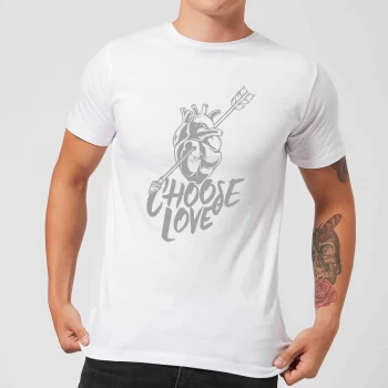 Image of Native Shore Choose Love Mens T-Shirt - White - 5XL