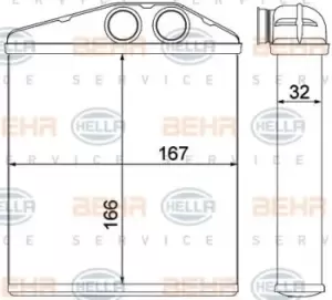 Image of Behr Heat Exchanger 8FH351000-501 with Seal Genuine for 8FH 351 313-531
