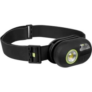 Image of Sealey Rechargeable Sensor Function LED Head Torch Black / Green