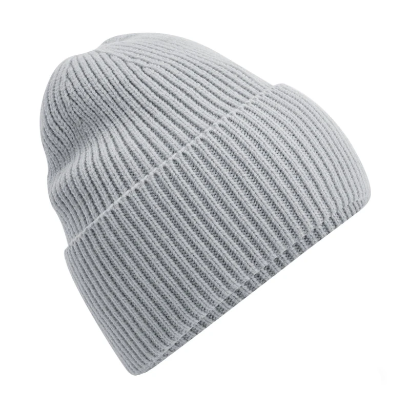 Image of Beechfield Beechfield Men Cuffed Oversized Beanie in Light Grey Light Grey One Size Male 5059958977204