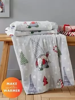 Image of Catherine Lansfield Christmas Gnomes Throw