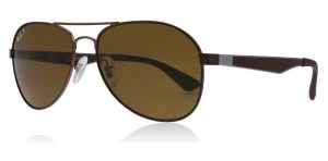 Image of Ray-Ban RB3549 Sunglasses Matte Brown 012/83 Polariserade 58mm