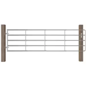 Vidaxl - 5 Bar Field Gate Steel (115-300)x90cm Silver - Silver