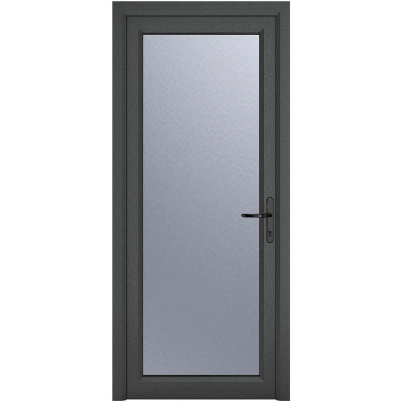Image of Crystal Triple Glazed Single Door Full Glass Grey/White Lh 840 X 2090Mm Obscure, Grey 1RLHGW84209OBTG