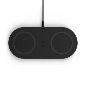 Image of Belkin Dual 10W Wireless Charging Pads, Psu Included - Black