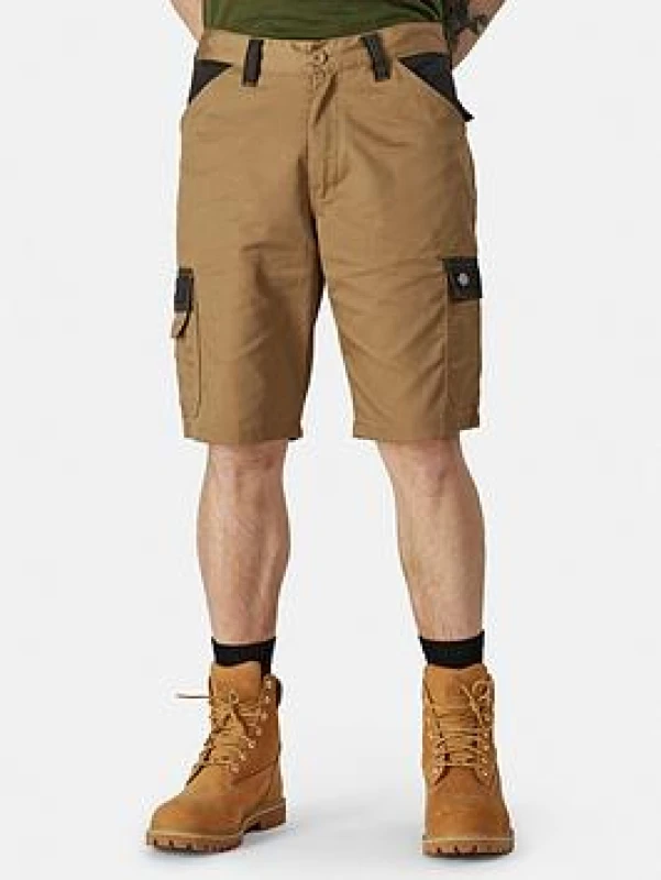 Image of Dickies Mens Everyday Polycotton Buttoned Workwear Cargo Shorts 30 - Waist 30' Antique Penny/Black ED247SH-KHKII-30
