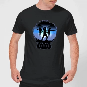 image of Harry Potter Silhouette Attack Mens T-Shirt - Black - 3XL - Black