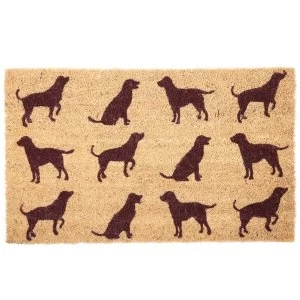 Image of Dog Silhouette Coir Door Mat