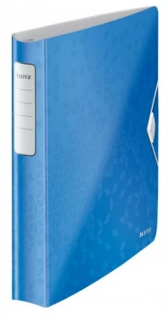 Image of Leitz WOW 4D Ringbinder A4 PP 30mm Blue Metallic PK5