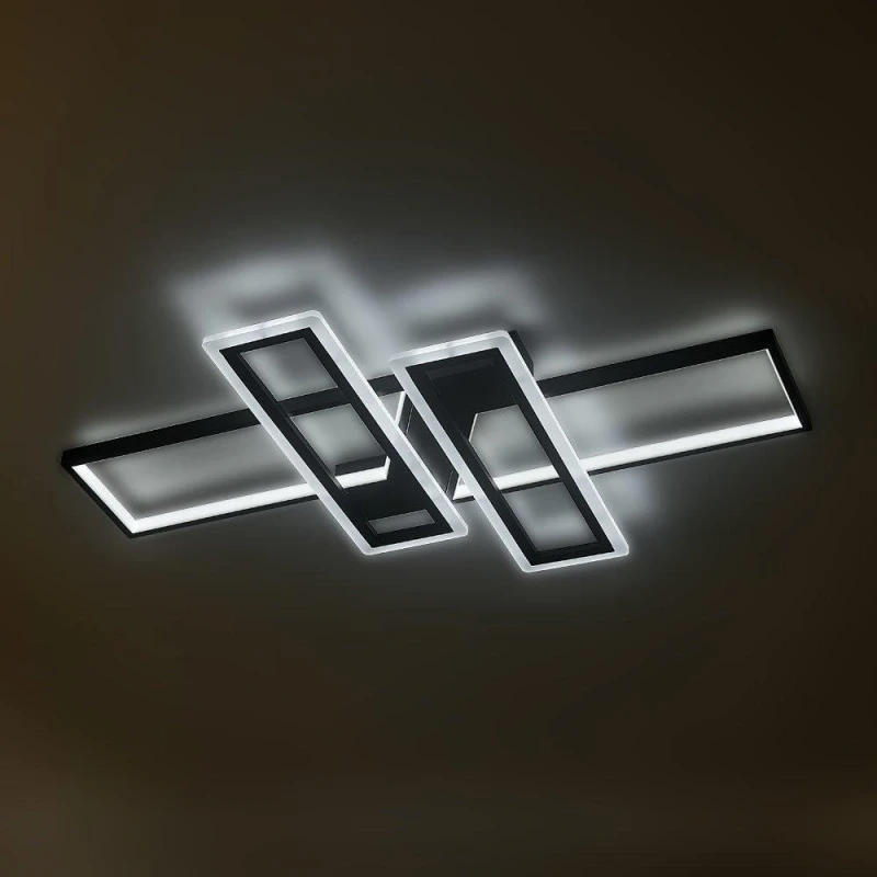 Image of Kabinet UK Geometric Black Frame LED Ceiling Light Black unisex One size