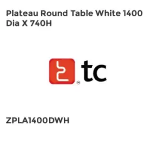 TC Group Plateau Round Table White 1400 DIA x 740H