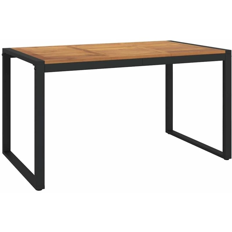 Image of VIDAXL Vidaxl - Garden Table with U-shaped Legs 140x80x75cm Solid Wood Acacia 8720845741518