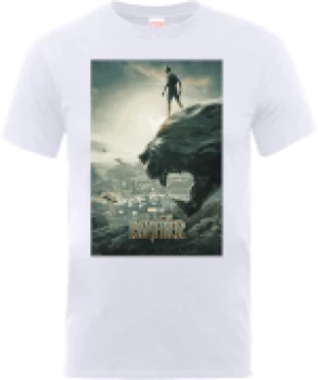 image of Black Panther Poster T-Shirt - White