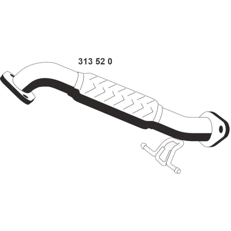 Image of ERNST 313520 Exhaust Pipe Front, Length: 550mm Exhaust Pipe (17)